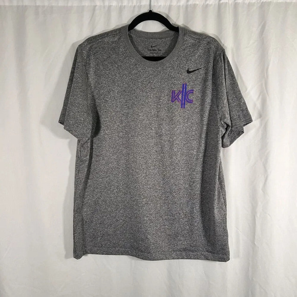 Nike Kansas City Shirt Men's Large Grey Short Sleeve Crew Neck Dri Fit Tee - Picture 1 of 6